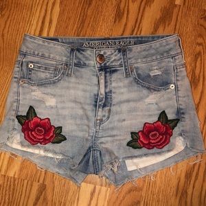 American Eagle Embroidered Shorts